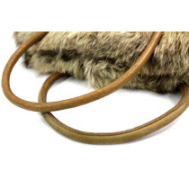 Prada Shopping Scamosciato e Pelliccia Marrone