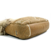 Prada Shopping Scamosciato e Pelliccia Marrone