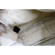 Prada Shopping Scamosciato e Pelliccia Marrone