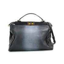Fendi Peekaboo Pelle Nera e Argento