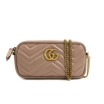 Gucci Marmont Pochette Pelle Rosa Tortora