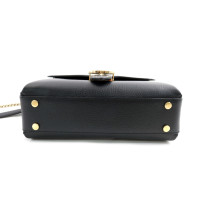 Gucci Interlocking Tracolla Pelle Martellata Nera