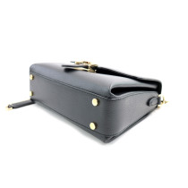 Gucci Interlocking Tracolla Pelle Martellata Nera