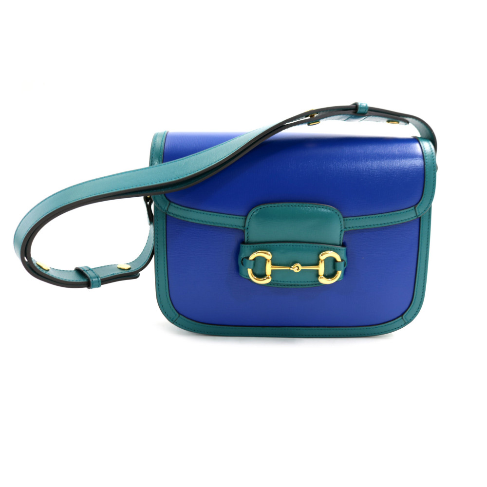 Gucci Horsebit Pelle Blu e Verde Petrolio