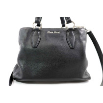 Miu Miu Shopping Pelle Nera