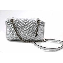 Gucci Marmont Pelle Argento