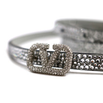 Valentino Cintura Pelle Argento