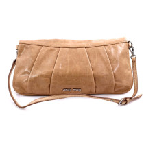 Miu Miu Pochette Piccola Pelle di Vitello Shine Cammeo