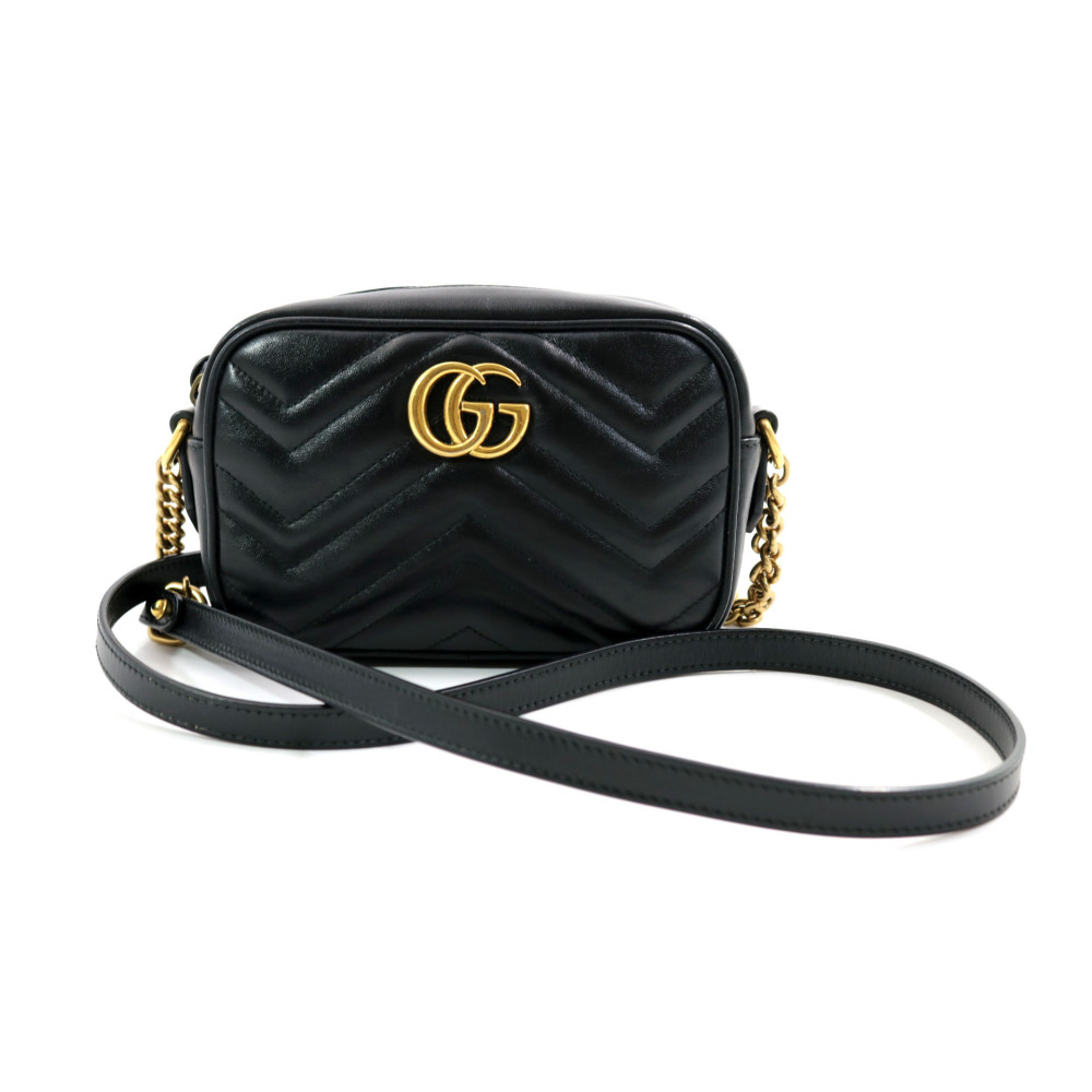 Gucci Camera Bag Marmont Mini Pelle Nera