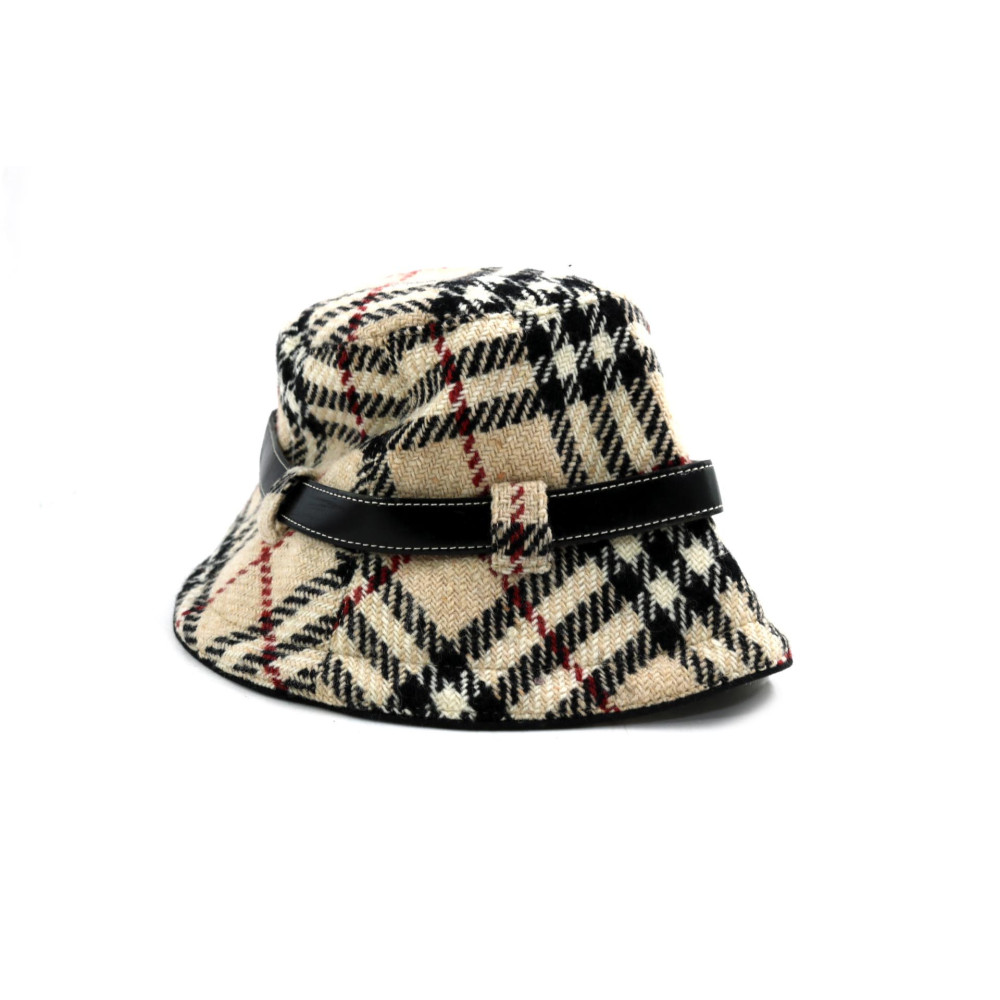 Burberry Cappellino Lana Check Beige