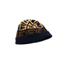 Fendi Cappello Lana Beige e Marrone