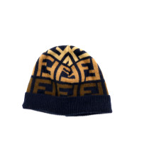 Fendi Cappello Lana Beige e Marrone