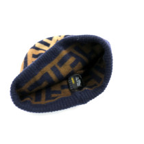Fendi Cappello Lana Beige e Marrone