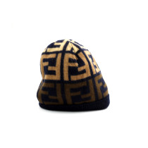 Fendi Cappello Lana Beige e Marrone