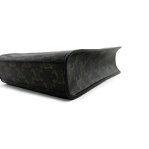 Celine Cabas Mini Vertical Tela Marrone