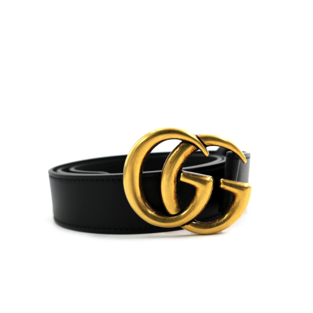 Gucci Cintura Marmont Pelle Nera