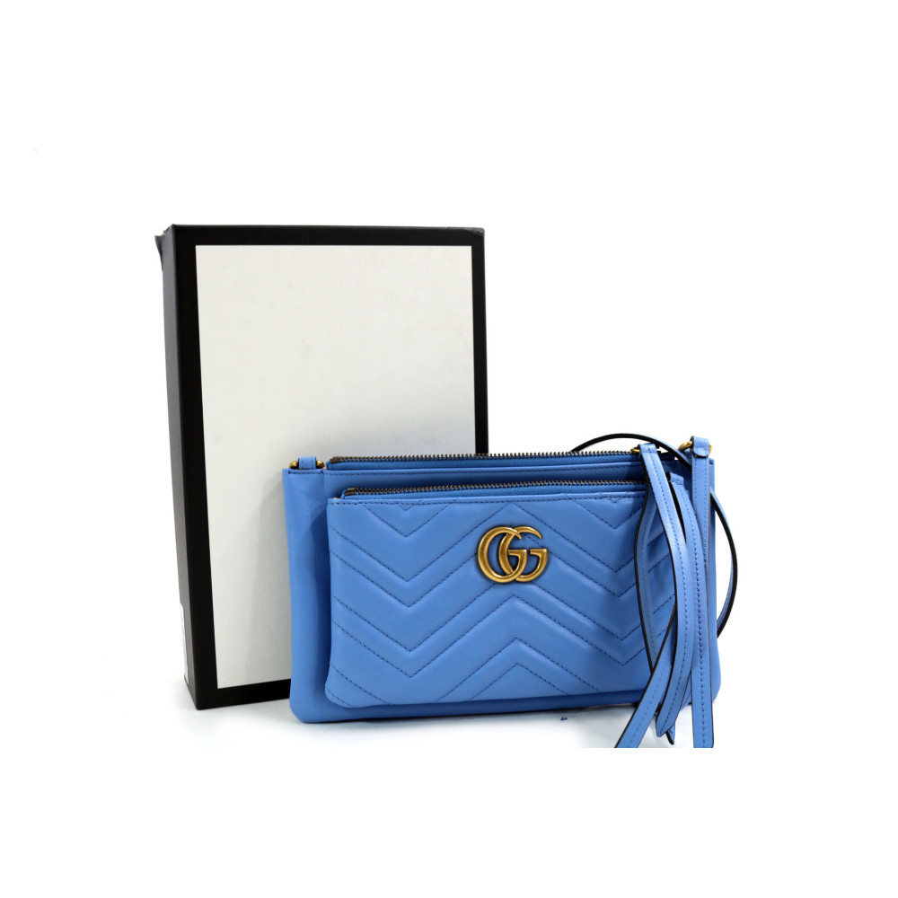 Gucci Tracollina Double Pelle Azzurra