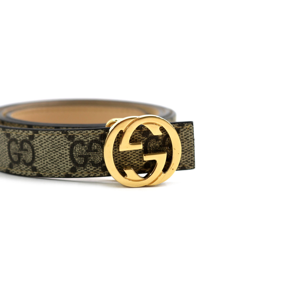 Gucci Cintura Interlocking Marrone