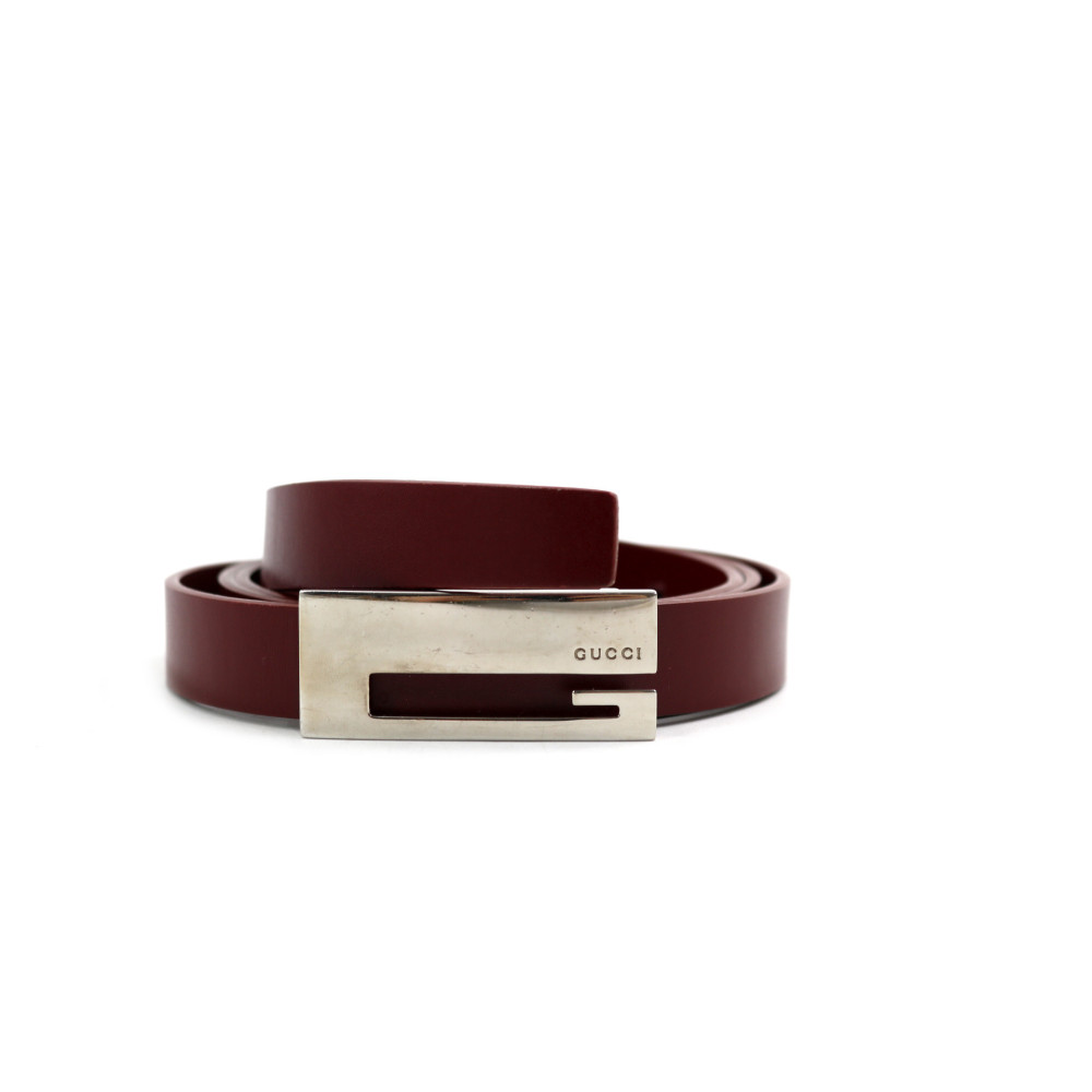 Gucci Cintura Pelle Bordeaux