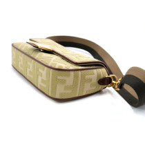 Fendi Baguette Tela Verde Chiaro