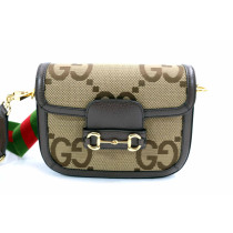 Gucci Horsebit 1955 GG Jumbo Beige