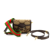 Gucci Horsebit 1955 GG Jumbo Beige