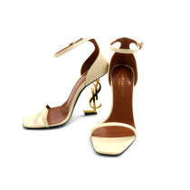 Saint Laurent Sandali Pelle Crema