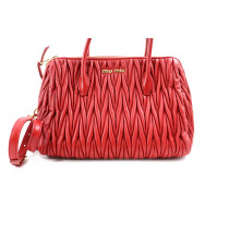 Miu Miu Bauletto Pelle Gauffré Rossa