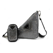 Prada Crystal Triangle Tela e Cristalli