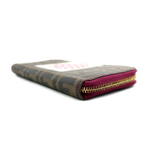 Fendi Portafoglio Fortune Tela Marrone