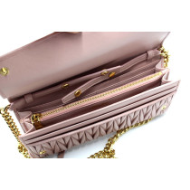 Miu Miu Pochette Gauffre Pelle Rosa Cipria