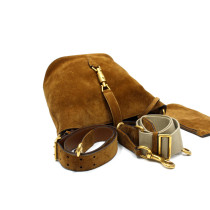 Gucci Secchiello Suede Cuoio