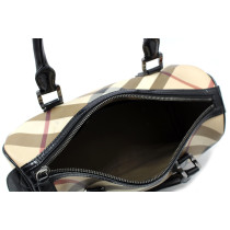 Burberry Check Beige Bowling Bag