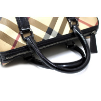 Burberry Check Beige Bowling Bag
