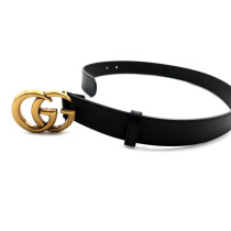 Gucci Cintura Marmont Pelle Nera