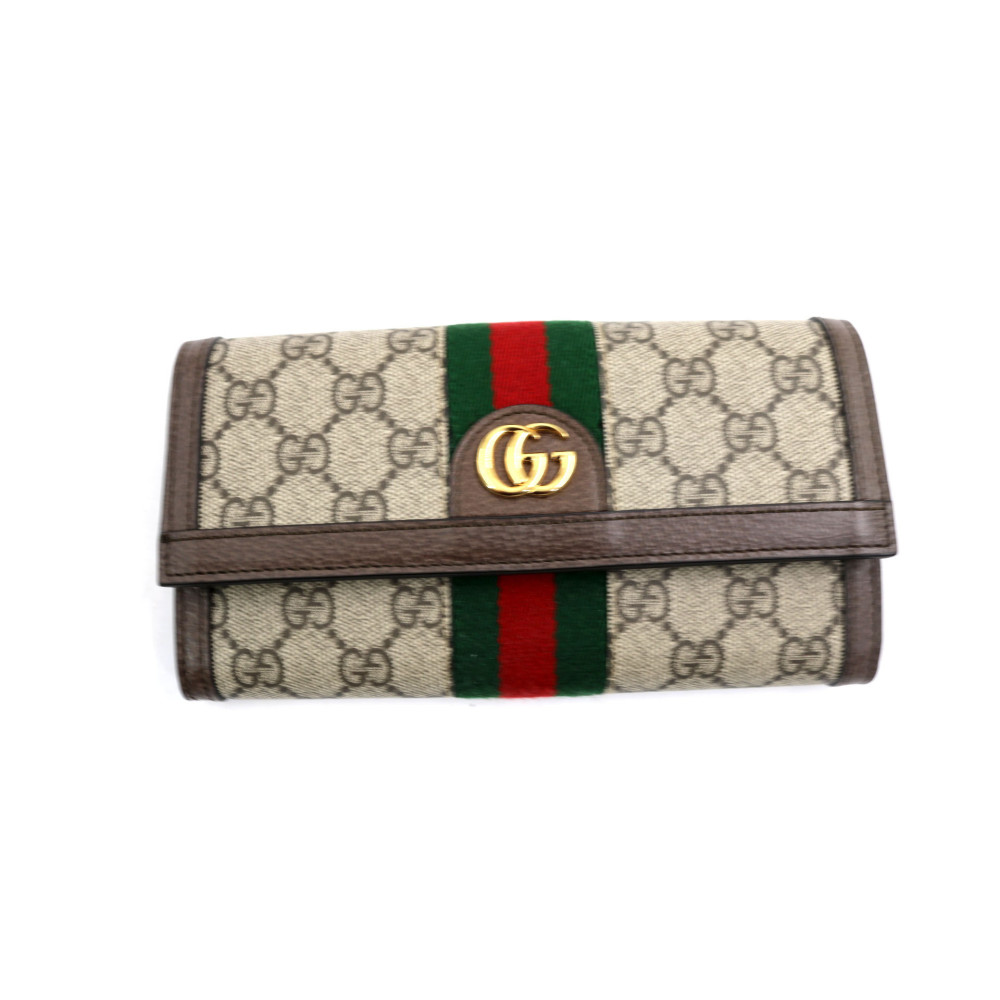 Gucci Portafoglio Ophidia GG Beige