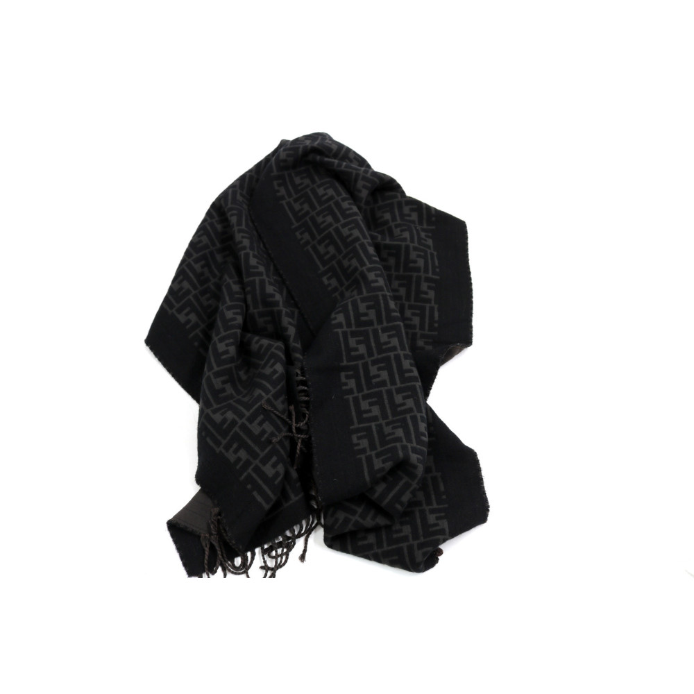 Fendi Sciarpa Lana e Rayon Nera