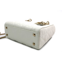 Dior Lady Dior Mini Cannage Pelle Burro