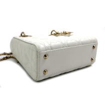 Dior Lady Dior Mini Cannage Pelle Burro