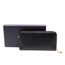 Prada Portafoglio Zippy Pelle Nera e Blu