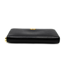 Prada Portafoglio Zippy Pelle Nera e Blu