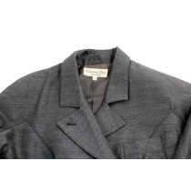 Dior Tailleur Giacca e Gonna Lana e Seta Grigia