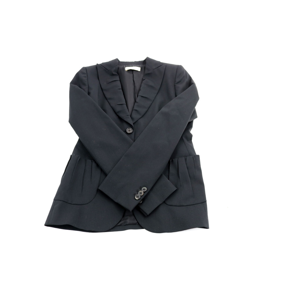 Prada Tailleur Giacca e Pantalone Lana e Nylon Nero