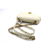 Chanel Flap Bag Mini Pelle Panna