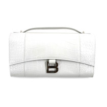 Balenciaga HourGlass Pochette Pelle Bianca