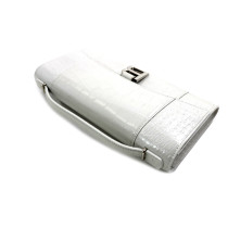 Balenciaga HourGlass Pochette Pelle Bianca