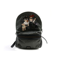 Dolce & Gabbana Zaino Tessuto e Pelle Grigia