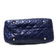 Chanel Chevron Pelle Blu Scuro