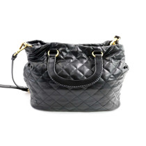 Prada Shopping Pelle Impunturata Nera