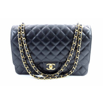 Chanel Classique Maxi Jumbo Cuir Caviar Noir